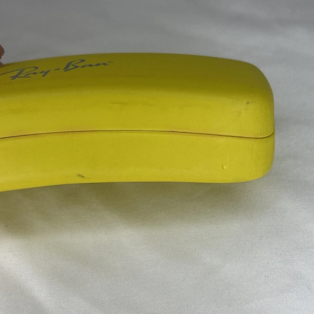 NEW RAY-BAN JUNIOR YELLOW AUTHENTIC EYEGLASSES CASE ONLY
